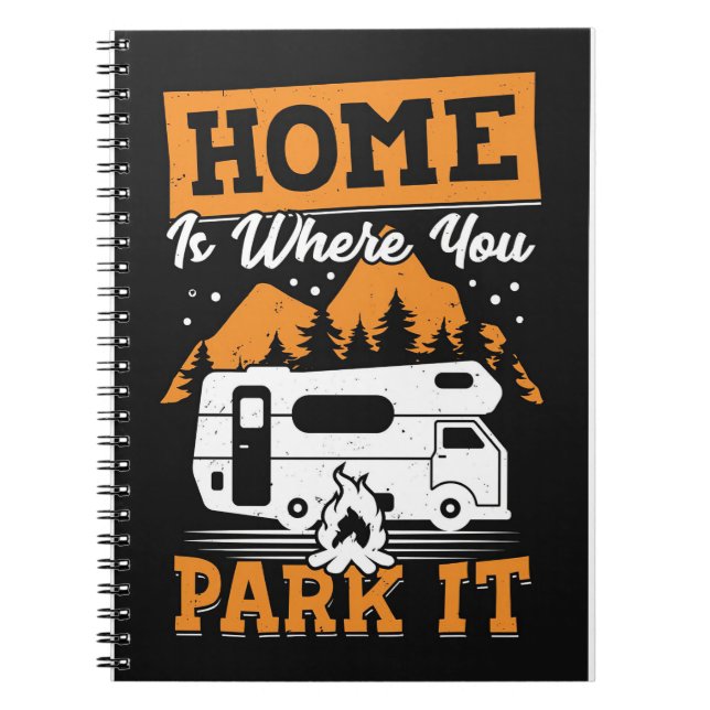 Cuaderno Feliz Casa de Camper Donde Estacionas (Frente)