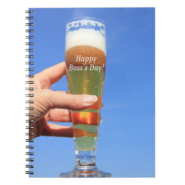 Cuaderno Feliz Cerveza del Día del Jefe (Frente)