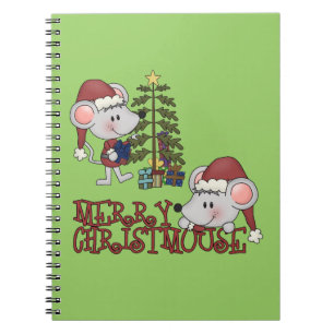 Cuaderno Feliz Christmouse con el árbol