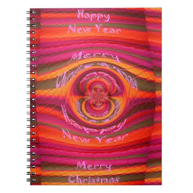 Cuaderno Feliz Colores Feliz Navidad Feliz Año Nuevo Diseño (Frente)