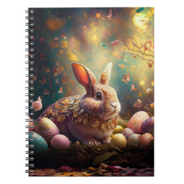 Cuaderno Feliz Conejo de Pascua con huevos de Pascua