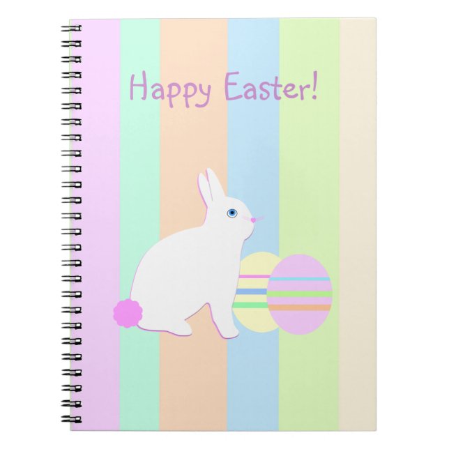 Cuaderno Feliz conejo de Pascua y huevos (Frente)