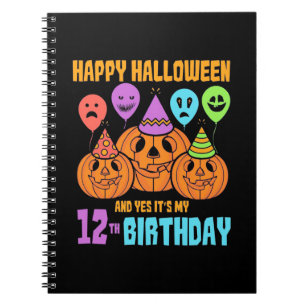 Cuaderno Feliz cumpleaños 12 de Halloween