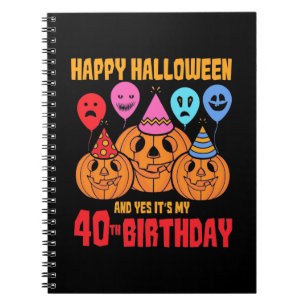 Cuaderno Feliz cumpleaños 40 de Halloween