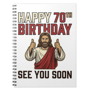 Cuaderno Feliz Cumpleaños 70 Nos vemos pronto Camiseta Vint