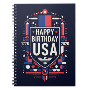 Cuaderno Feliz cumpleaños a Estados Unidos 250