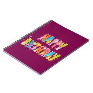Cuaderno Feliz cumpleaños, divertida celebración del cumple