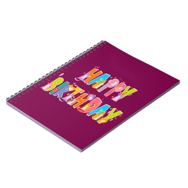 Cuaderno Feliz cumpleaños, divertida celebración del cumple (Lado Izquierdo)