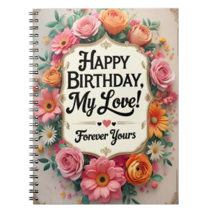 Cuaderno Feliz cumpleaños mi amor - romántico