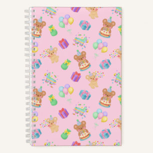 Cuaderno Feliz Cumpleaños Oso Rosa