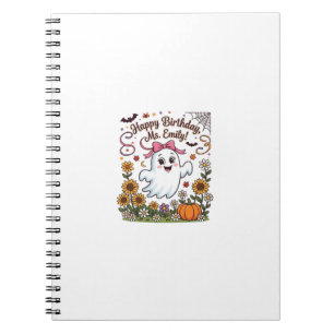 Cuaderno Feliz Cumpleaños Sra Emily Halloween Fantasma Cala