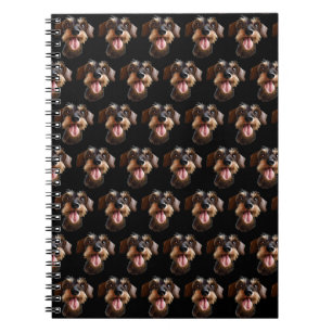 Cuaderno Feliz Dachshund de cabello alámbrico