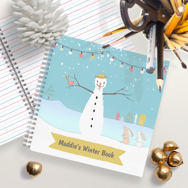 Cuaderno feliz de invierno de Snowman ruso (Subido por el creador)