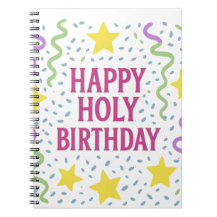 Cuaderno feliz de niños cristianos de cumpleaños