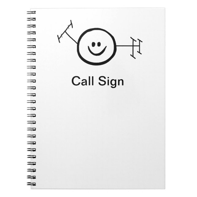 Cuaderno feliz del equipo de radio-aficionado del (Frente)