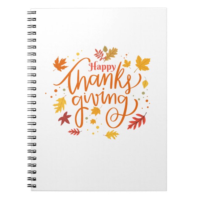 Cuaderno Feliz Día de Acción de Gracias (Frente)