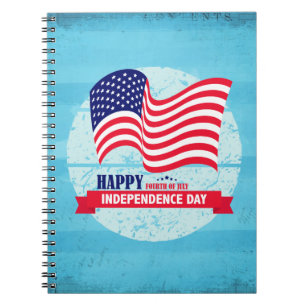 Cuaderno Feliz Día de la Independencia Ilustracion de la Ba
