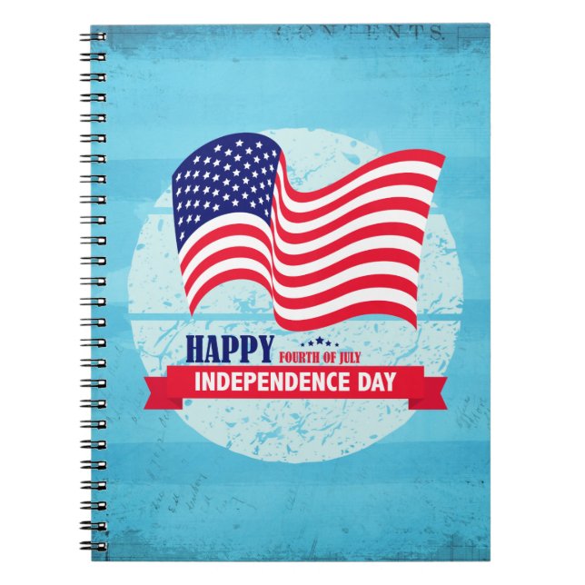 Cuaderno Feliz Día de la Independencia Ilustracion de la Ba (Frente)
