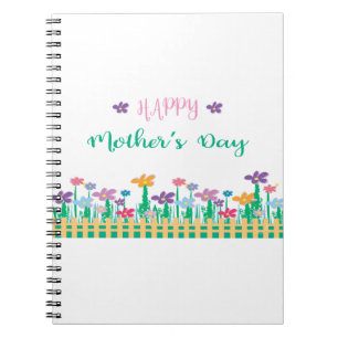 Cuaderno Feliz Día de la Madre con flores únicas