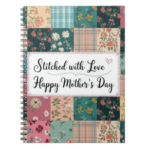 Cuaderno Feliz Día de la Madre - Patrón de Colcha Retro Lin