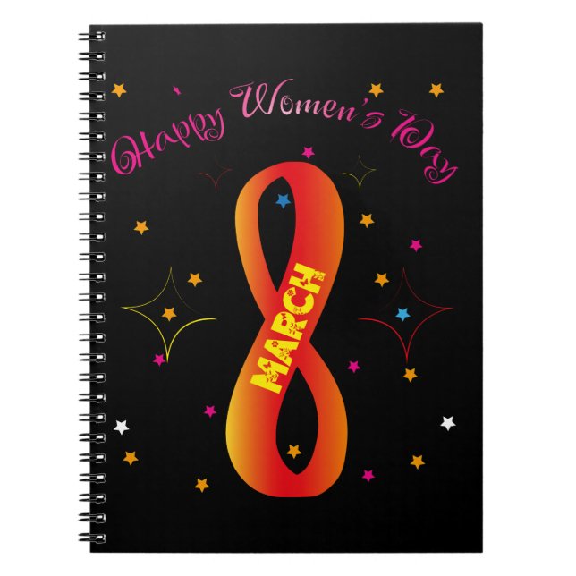 Cuaderno Feliz Día de la Mujer 8 de marzo (Frente)