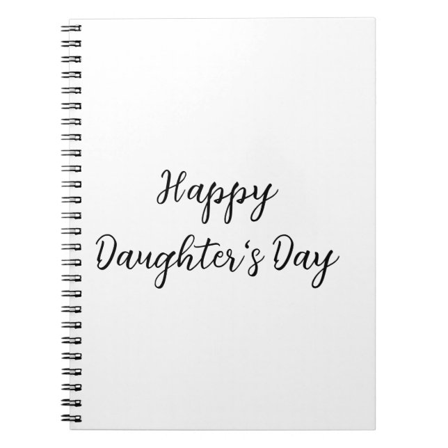 Cuaderno Feliz día de las hijas si.ple texto mínimo añadir  (Frente)