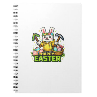 Cuaderno Feliz Día de Pascua Conejo Huevo Gamer Videojuego 
