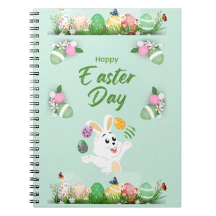 Cuaderno Feliz Día de Pascua - Divertido Conejo y Pascua de