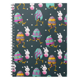 Cuaderno Feliz día de Pascua - Patrón de deseos divertidos 