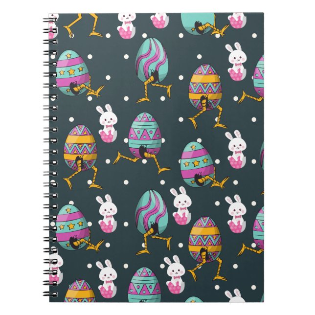 Cuaderno Feliz día de Pascua - Patrón de deseos divertidos  (Frente)