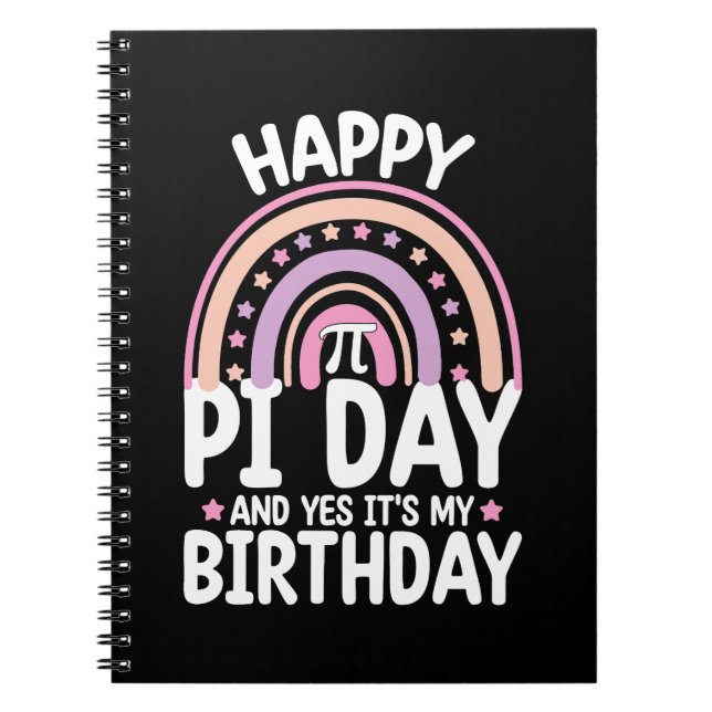 Cuaderno Feliz Día de Pi Y Sí Es Mi Cumpleaños Matemáticas  (Frente)