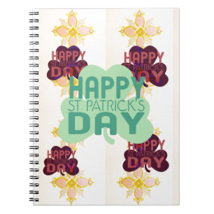 Cuaderno Feliz Día de San Patricio, encantadora impresión d