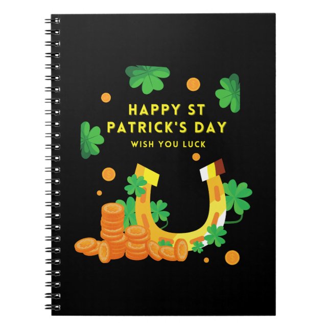 Cuaderno Feliz Día de San Patricio - Lucky Irish Shamrock (Frente)