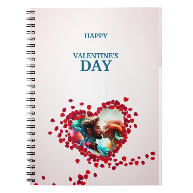 Cuaderno Feliz Día de San Valentín con Rosa (Frente)