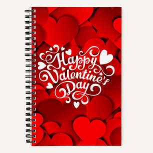 Cuaderno Feliz día de San Valentín corazón forma-23803