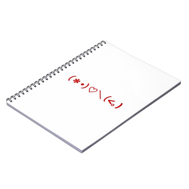 Cuaderno Feliz Día de San Valentín / Emoticones japoneses (Lado Izquierdo)