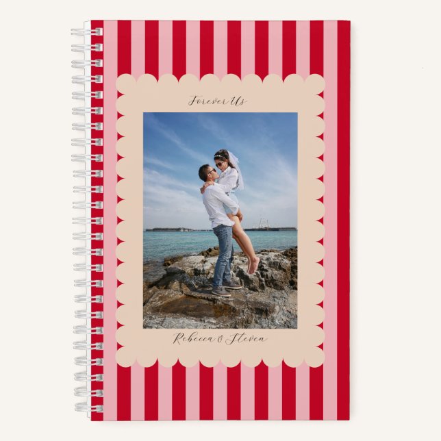 Cuaderno Feliz día de San Valentín Fotografía moderna perso (Anverso)