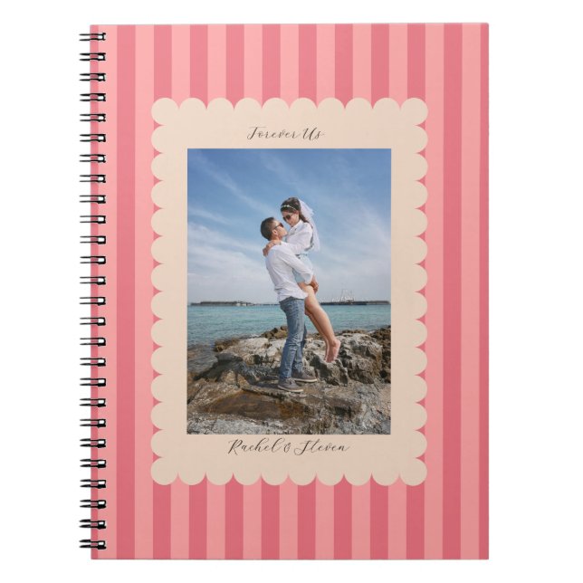 Cuaderno Feliz día de San Valentín Fotografía moderna perso (Frente)