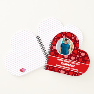 Cuaderno Feliz Día de San Valentín hermosa foto personaliza