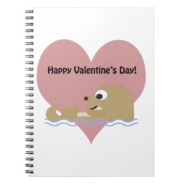 Cuaderno Feliz Día de San Valentín Otter (Frente)