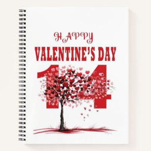 Cuaderno Feliz Día de San Valentín para portátiles y página
