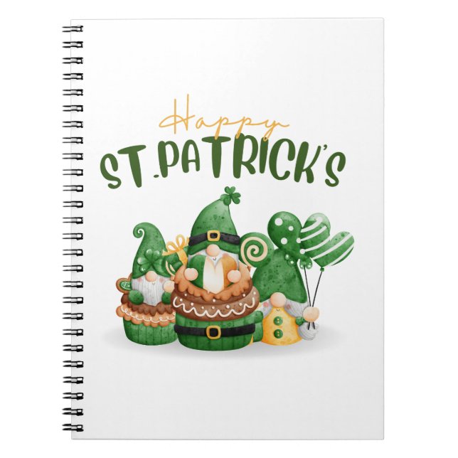 Cuaderno Feliz Día de Santa Patrullas - Lucky Irish Clover  (Frente)