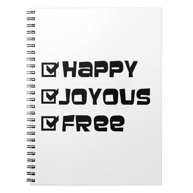 Cuaderno Feliz Discurso Gratuito de Discurso Gráfico de tex (Frente)