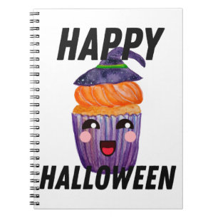 Cuaderno Feliz disfraz de Halloween Cupcake de Halloween