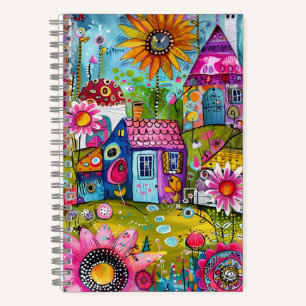 Cuaderno *~* Feliz Fantasía Floral Cabaña Caprichosa AN1