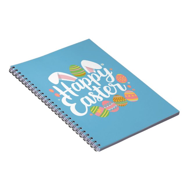 Cuaderno Feliz feriado de huevo de conejo de pascua (Lado Derecho)