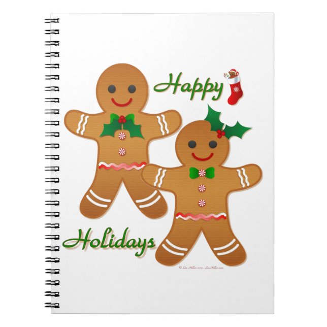 Cuaderno Feliz feriado, hombre joven Chica (Frente)