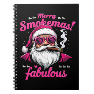 Cuaderno Feliz fiesta de los fumadores en Santa con un gran