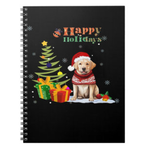 Cuaderno Feliz Fiesta Labrador Retriever Perro Navidad Tre