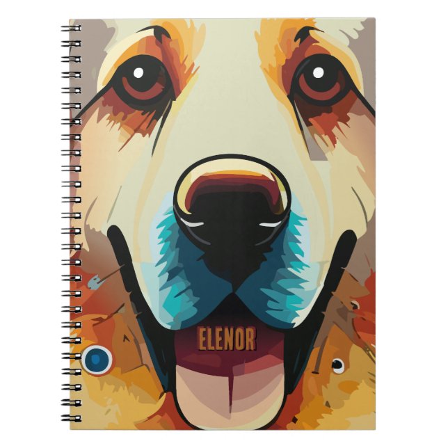 Cuaderno Feliz Golden Retriever (Frente)